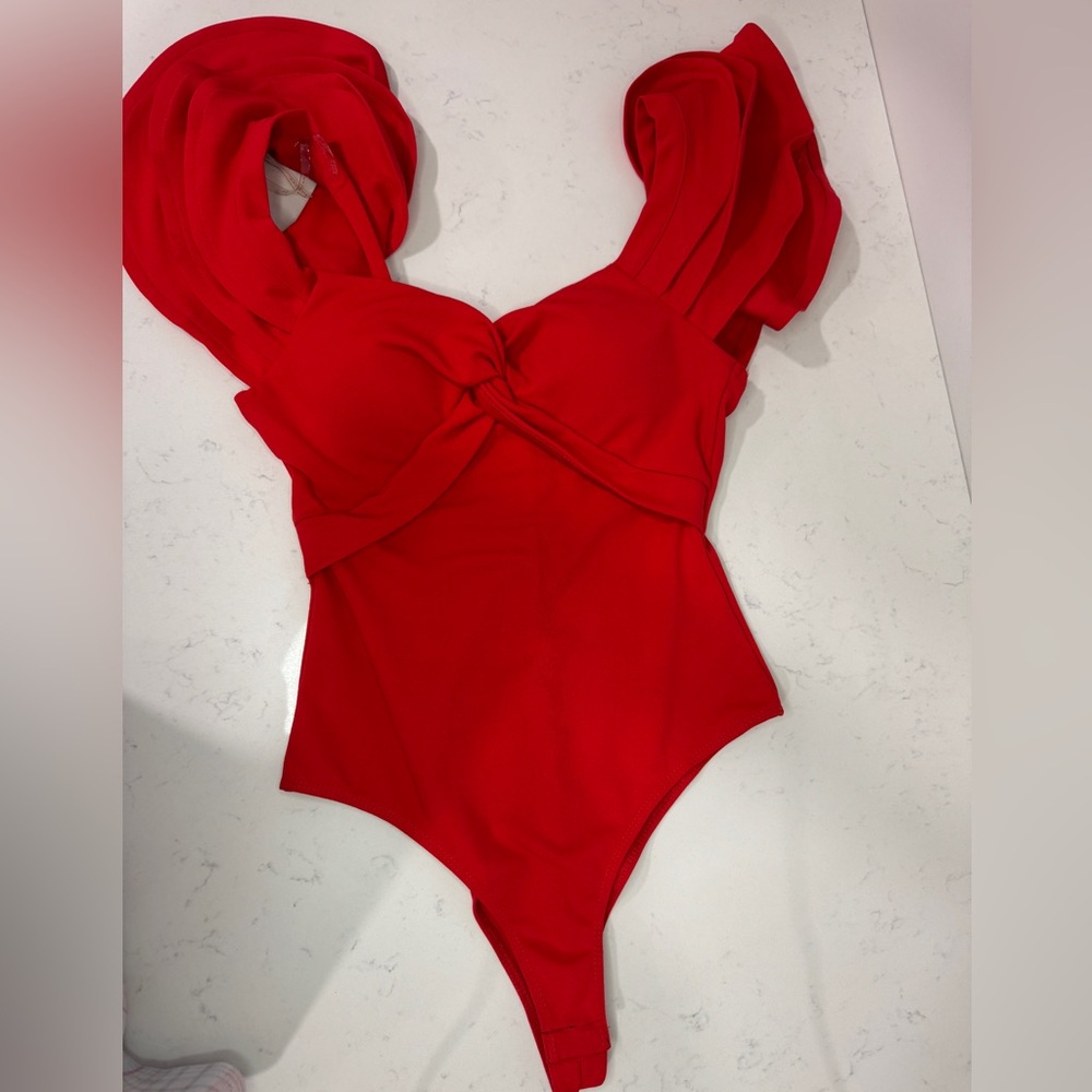 Haute Monde Vibrant Red Bodysuit